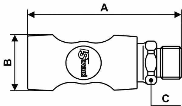 Pièces agricoles - Pièce pneumatique - Accoupl. de sécurité FM 3/8"