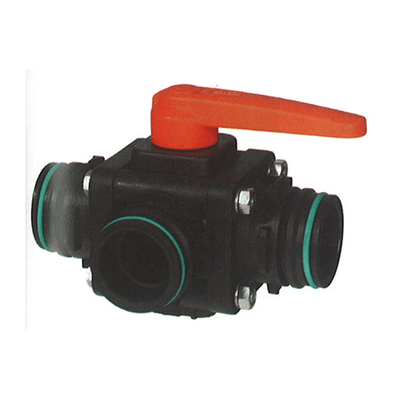 Pièces agricoles - Hydraulique - VANNE A BILLE 3V T6M RACCORD LATERAL