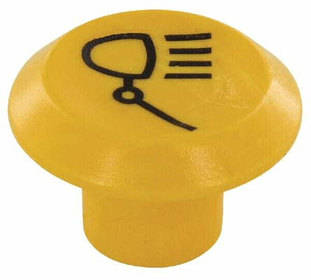 Pièces agricoles - Electricité - Symbole, feu de travail, rond, jaune