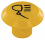Symbole, feu de travail, rond, jaune