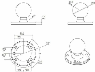 Pièces agricoles - Pièce Pulvérisateur - Pied de montage rond "C"