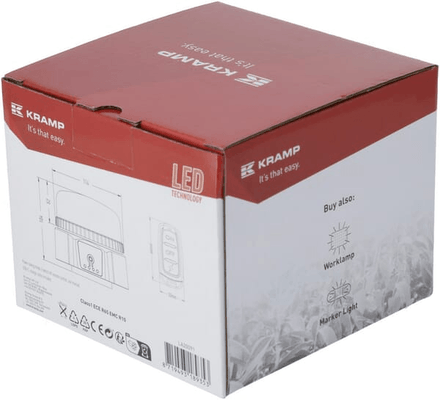 Pièces agricoles - Eclairage - Gyrophare LED, rechargeable, télécommandée, 19W, ambre, magnétique, Ø 114 x104mm