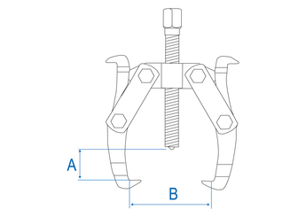 Outils - Outils divers - Extracteur 2 griffes 160-160mm