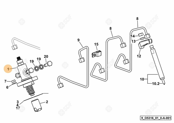 Pièces agricoles - Pieces moteur - pompe à injection PF 47