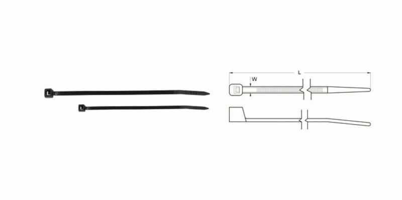 Pièces Quad & Motos - Outillage - Colliers nylon BIHR 4,6x100mm noir 100 pièces