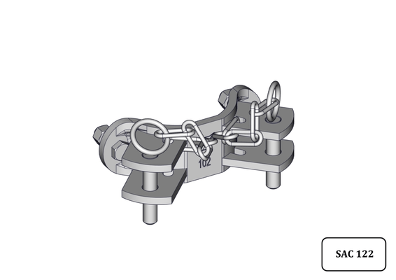 Materiels - Cage de contention - PACK DE 200 DEMI BRIDES TREFLE 2DL D.102MM