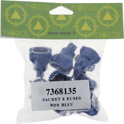 Pièces agricoles - Pièce Pulvérisateur - Jeu de buses à injection d'air (8 pièces) RDX 120° 03 bleu