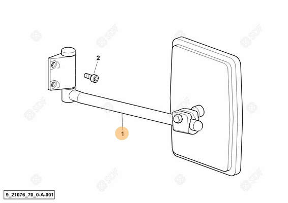 Pièces agricoles - Cabine et structure - rétroviseur SX