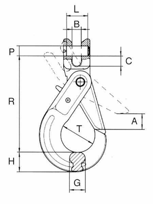 Pièces agricoles - Outils atelier - Crochet de sécurité 5t.