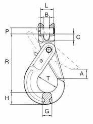 Pièces agricoles - Outils atelier - Crochet de sécurité 5t.