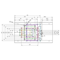 Pièces agricoles - Hydraulique - Wall holder 270x280x260 Stainless steel
