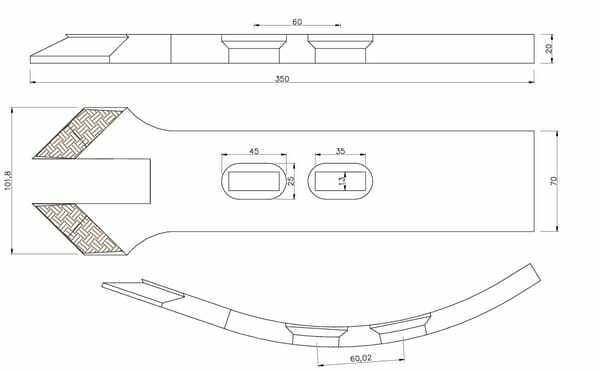 Pièces agricoles - Travail du sol - Pointe culti. carb. Universel