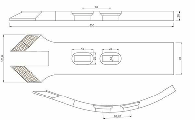 Pièces agricoles - Travail du sol - Pointe culti. carb. Universel