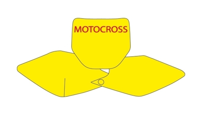 Pièces Quad & Motos - Plastiques - Fonds de plaque BLACKBIRD blanc Kawasaki KX250F/450F