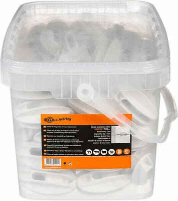 Pièces agricoles - Cloture,Jardin & Sylviculture - Isolateurs coin blanc (x100)