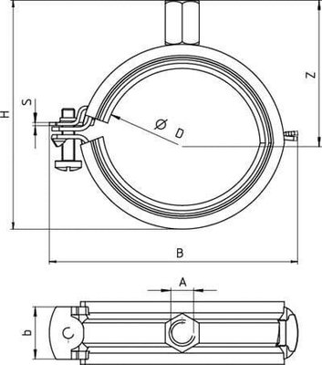 Pièces agricoles - Fasteners - Collier pour tuyau FRS-L 60-66 8/10 10pcs