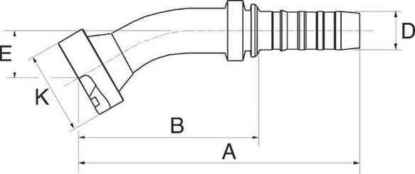 Pièces agricoles - Hydraulique - Racc. à sertir 30° DN20-41,3 CAT