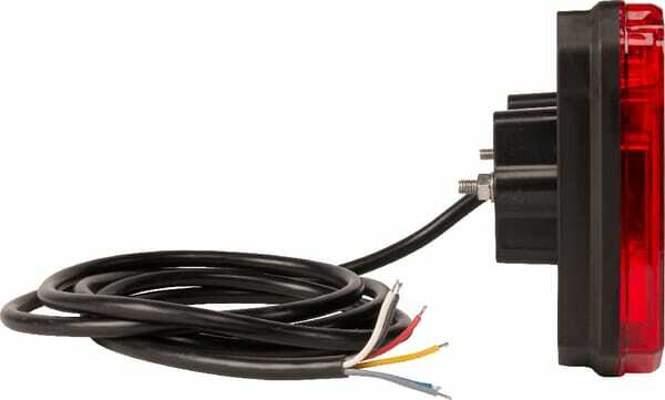 Pièces agricoles - Eclairage - Feu arrière LED rectangle gauche 12-24V, 242x134x36.5mm, Kramp