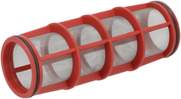 Pièces agricoles - Pièce Pulvérisateur - Cartouche filtrante 32 mesh rouge avec joints toriques