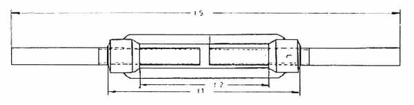 Pièces agricoles - Fasteners - Tendeur ouvert à souder M36