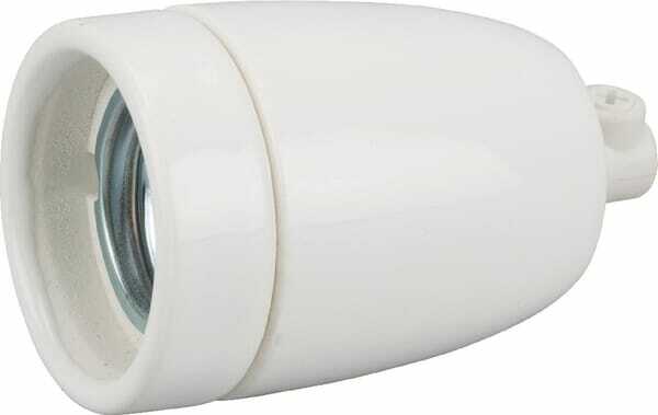 Pièces agricoles - Electricité - Douille, porcelaine E27 avec fil