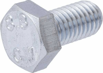 Pièces agricoles - Fasteners - Boulon hexagonal entièrement fileté M8x16 8.8 zing
