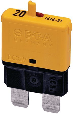 Electricité de bâtiment - Installation électrique - DISJONCTEUR MIDI JAUNE 20A