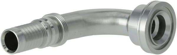 Pièces agricoles - Hydraulique - Raccord à sertir 4SH-DN25 avec flasque ø54,0 mm 90°