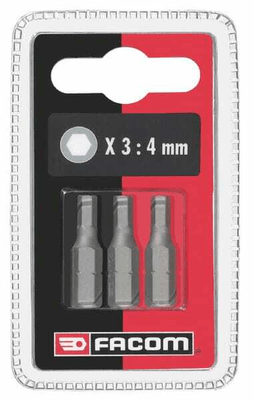 Outils - Outils divers - Lot de 3 embouts 25mm 6 pans