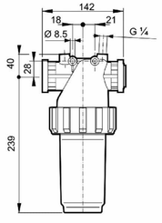 Pièces agricoles - Pièce Pulvérisateur - Filtre de pression + bride 210 l