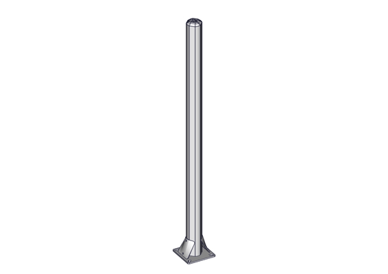 Materiels - Cage de contention - PACK DE 25 POTEAUX TREFLE SUR PLATINE NU D.102MM L.1.68M