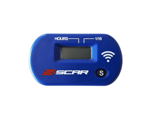 Pièces Quad & Motos - Equipement véhicule - Compteur d'heures SCAR Sans-fil avec Velcro bleu