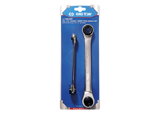 Outils - Outils divers - Jeu de 2 Clés polygonales à cliquet réversible 8-10-12-13-16-17-18-19