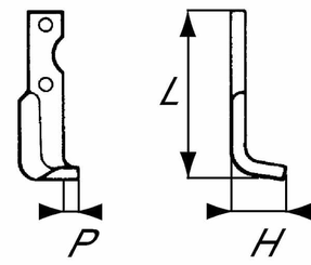 Pièces agricoles - Travail du sol - Lame de fraise g. p/ Agria