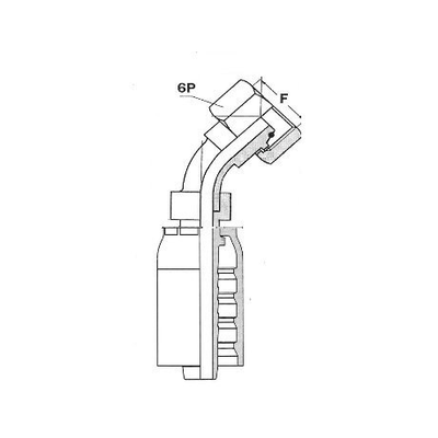 Pièces agricoles - Raccords - EMBOUT A SERTIR 42106 POR10L C