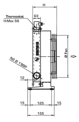 Pièces agricoles - Hydraulique - Refroidisseur d'huile (24 V) 38-50'C 2024K-24-2-01