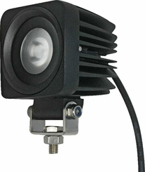 Pièces agricoles - Eclairage - Phare de travail LED carré 10W 900lm, 10/30V, 66x65mm longue portée, 1 LED, gopart