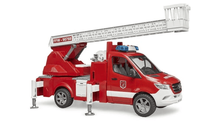Loisirs - Jouets - Moteur d'incendie MB Sprinter avec échelle, pompe à eau et module son et lumière