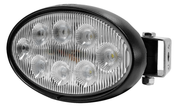 Pièces agricoles - Eclairage - Lampe de travail LED, 56 W, 5320 lm, ovale, blanc, 10/30 V, 160x100x74 mm, prise Deutsch, Wide flood, 8 LED Kramp