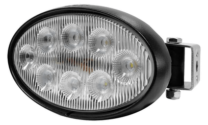 Pièces agricoles - Eclairage - Lampe de travail LED, 56 W, 5320 lm, ovale, blanc, 10/30 V, 160x100x74 mm, prise Deutsch, Wide flood, 8 LED Kramp