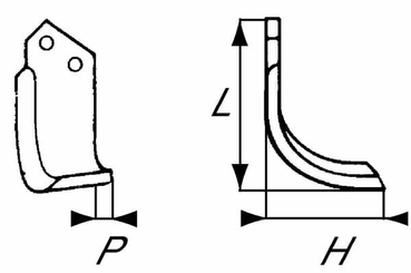 Pièces agricoles - Travail du sol - Lame de fraise d. Maletti