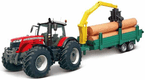 Massey Ferguson 8700 avec remorque à bois