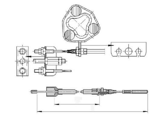 Pièces agricoles - Pièce divers - Câble de freins complet