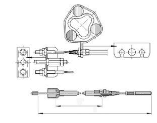 Pièces agricoles - Pièce divers - Câble de freins complet