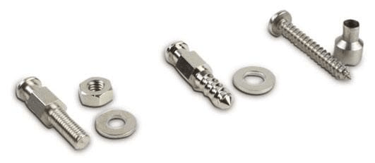 Pièces agricoles - Pièce divers - Vis à métaux 4 x 12 mm avec. rondelle, laiton nickelé