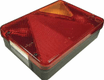 Feu arrière droit rectangulaire, rouge/orange, à visser, 188x51x135mm, 5 broches/4 broches, Ajba