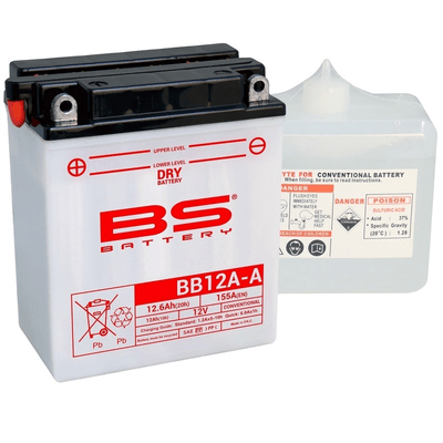 Pièces Quad & Motos - Electrique - Batterie BS BATTERY Haute-performance avec pack acide - BB12A-A