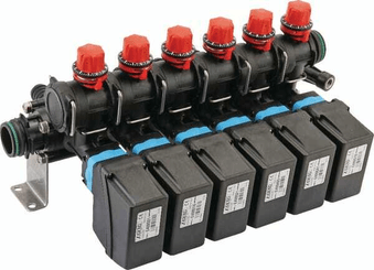 Pièces agricoles - Pièce Pulvérisateur - Gr. vannes 6 tr.+racc. fourche