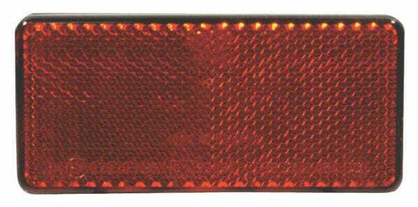 Pièces agricoles - Eclairage - Catadioptre rectangle rouge 94x44mm autocollant