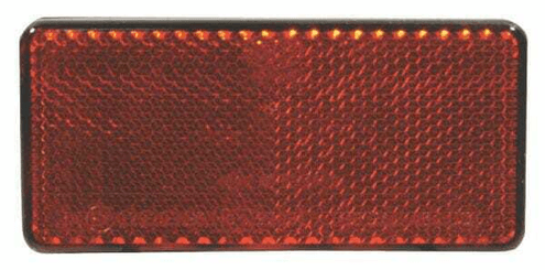 Pièces agricoles - Eclairage - Catadioptre rectangle rouge 94x44mm autocollant